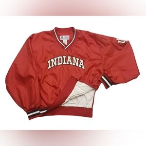 Vintage 90's Indiana University Arch Logo V-Neck Windbreaker Jacket